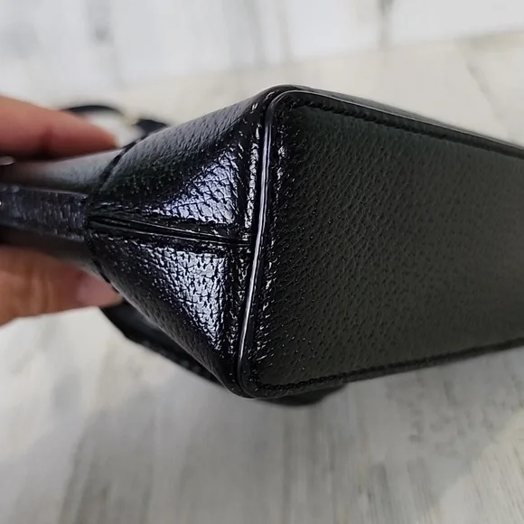 Kate Spade black mini Rachelle satchel purse handbag crossbody 100% cow leather